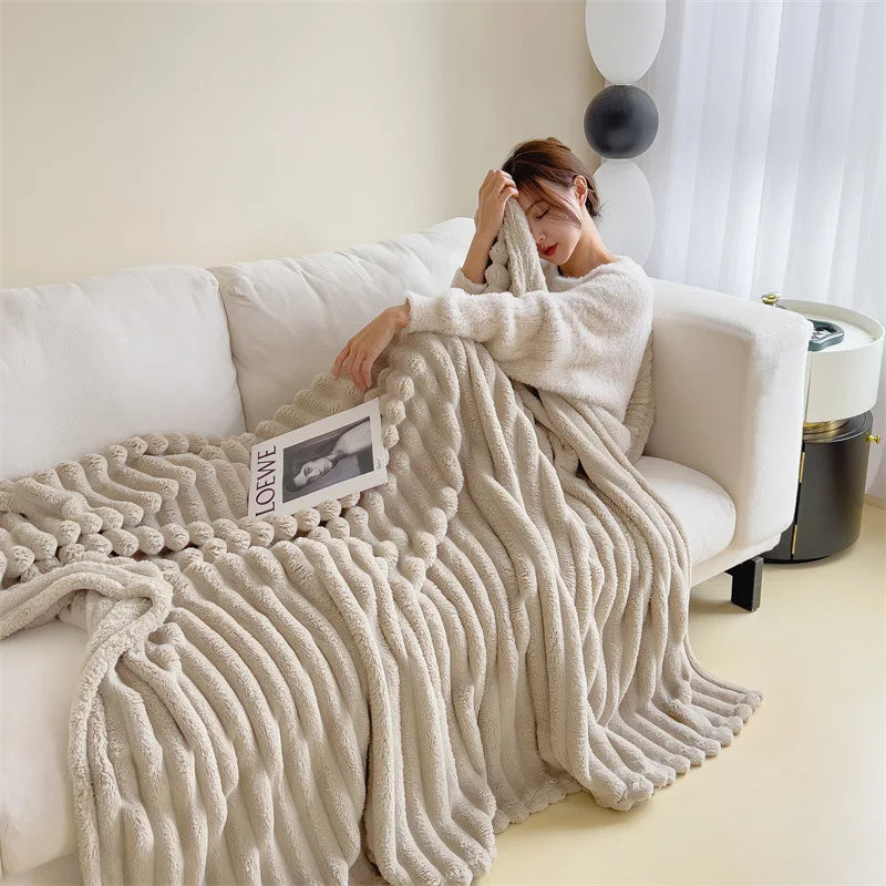 Premium Rabbit Velvet Blanket – Ultra-Soft, Cozy Luxury for Your Home